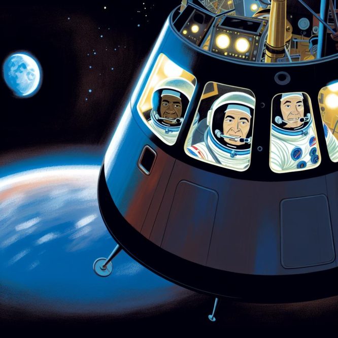 Apollo 8: The first manned mission to orbit the Moon.