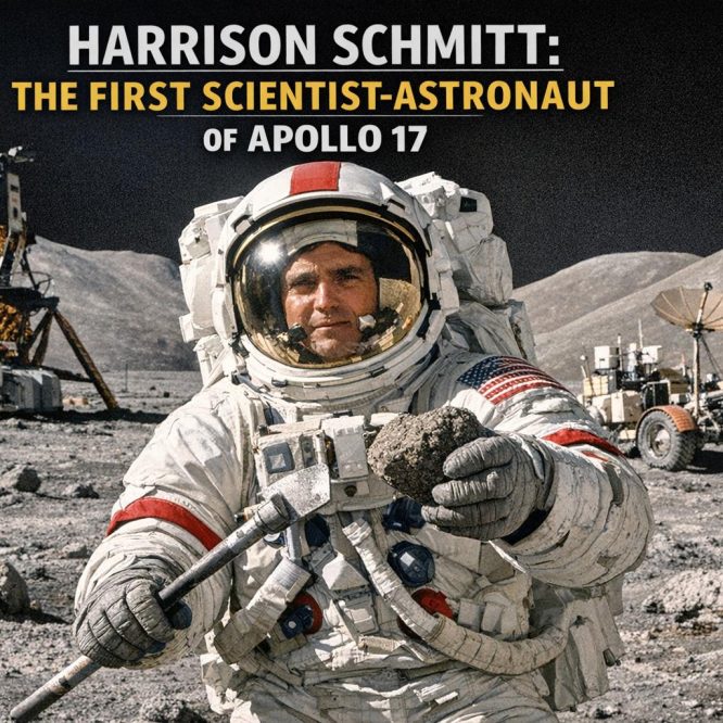 The first scientist-astronaut, Harrison Schmitt, on Apollo 17