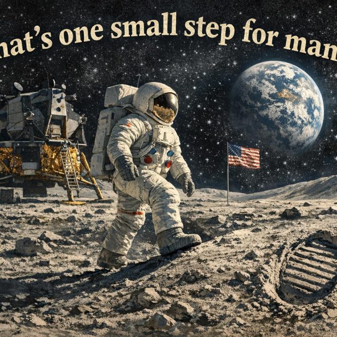 The phrase, Thats one small step for man