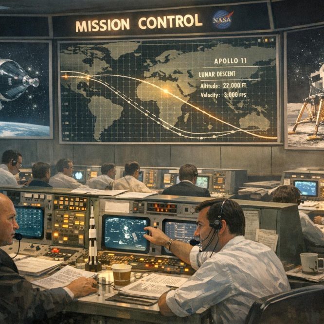 The role of ground control in Apollo missions