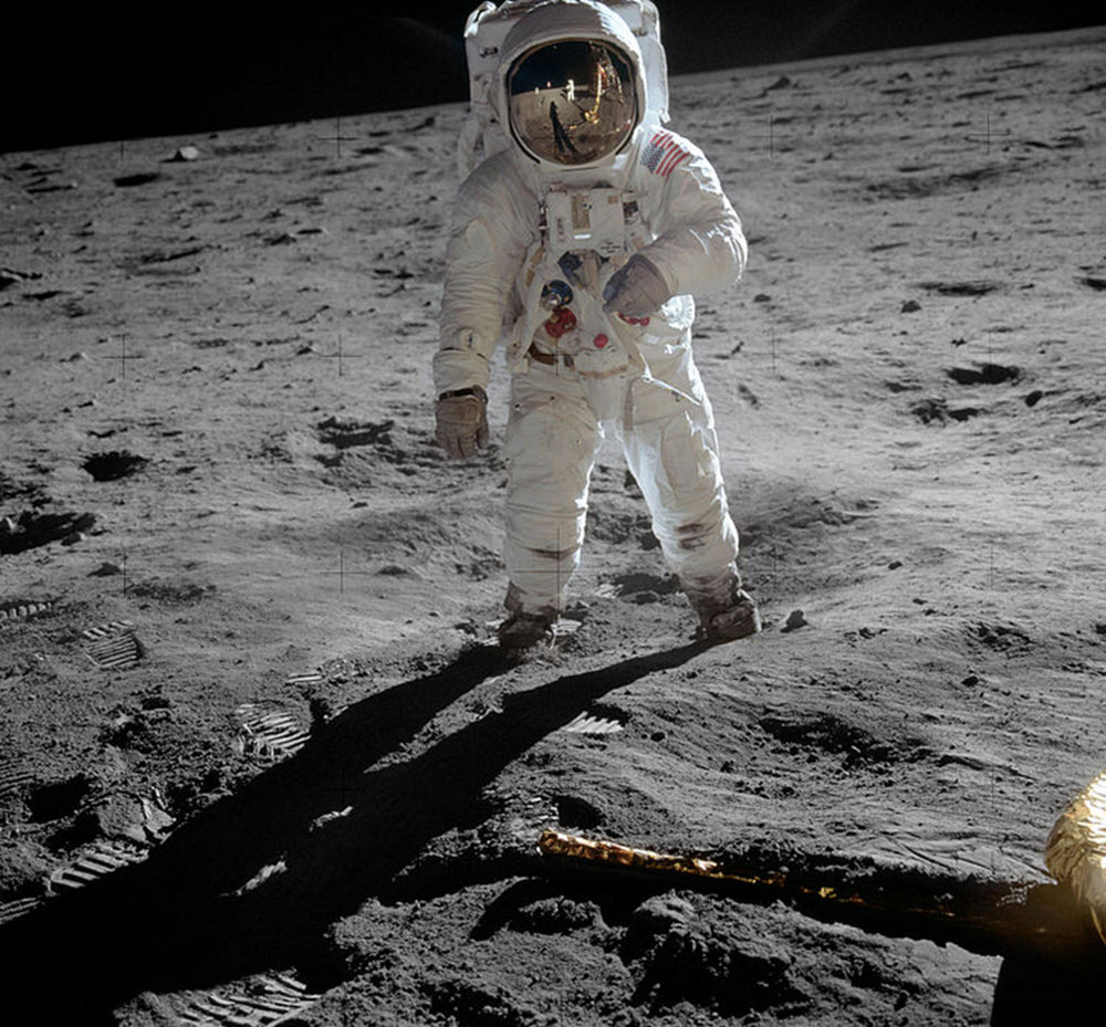 Buzz Aldrin on the moon